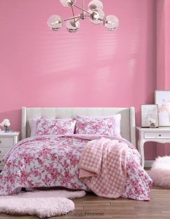 Betsey Johnson Unisex Floral Vineyard Twin Quilt Sham Set Pink Accessories X2J0V4418 Betsey Johnson Ireland