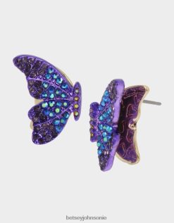 Betsey Johnson Women 3D Butterfly Studs Purple Jewelry X2J0V4320 Betsey Johnson Jewelry