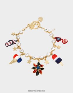 Betsey Johnson Women 4Th Of July Charm Bracelet Red/White/Blue Jewelry X2J0V4361 Betsey Johnson Ireland