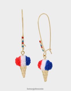 Betsey Johnson Women 4Th Of July Snowcone Hook Earrings Red/White/Blue Jewelry X2J0V4328 Betsey Johnson Ireland