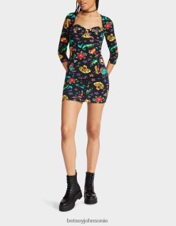 Betsey Johnson Women 80Th Bash Corset Raglan Top Tattoo Tattoo Pri Clothing X2J0V4292 Betsey Johnson Ireland