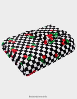Betsey Johnson Women Cherry Checker Red Throw Blanket Multi Accessories X2J0V4398 Betsey Johnson Jewelry