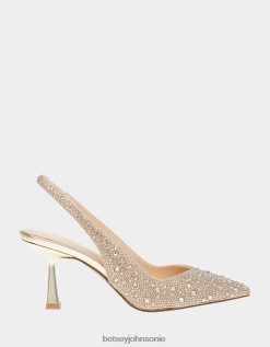 Betsey Johnson Women Clark Gold Shoes X2J0V493 Betsey Johnson Wedding Shoes