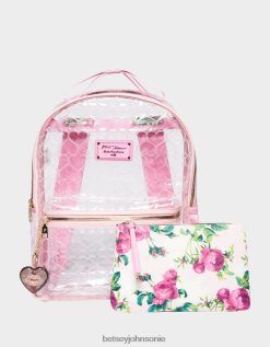 Betsey Johnson Women Clear Backpack With Pouch Blush Accessories X2J0V4233 Betsey Johnson Jewelry
