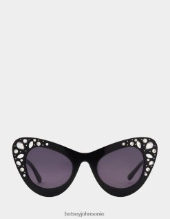 Betsey Johnson Women Crown Jewel Sunglasses Black Accessories X2J0V4381 Betsey Johnson Wedding Shoes