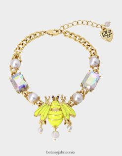 Betsey Johnson Women Flower Show Bee Flex Bracelet Yellow Jewelry X2J0V4352 Betsey Johnson Ireland