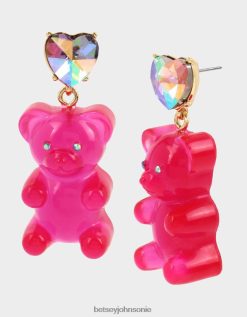 Betsey Johnson Women Gummy Bear Drop Earrings Pink Jewelry X2J0V4330 Betsey Johnson Wedding Shoes