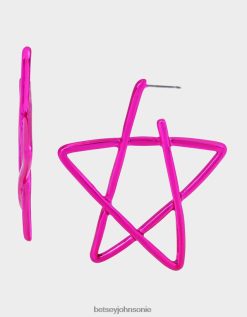 Betsey Johnson Women Kidult Kitsch Star Hoop Earrings Pink Jewelry X2J0V4337 Betsey Johnson Ireland