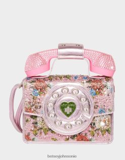 Betsey Johnson Women Kitsch Gimme A Ring Phone Bag Pink Accessories X2J0V4208 Betsey Johnson Ireland