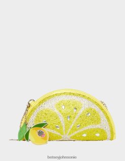 Betsey Johnson Women Kitsch Pucker Up Crossbody Yellow Accessories X2J0V4209 Betsey Johnson Jewelry