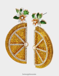Betsey Johnson Women Lemon Drop Slice Statement Earrings Yellow Jewelry X2J0V4314 Betsey Johnson Jewelry
