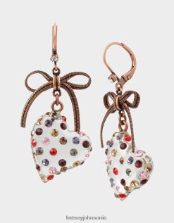 Betsey Johnson Women Lucite Heart Drop Earrings Multi Jewelry X2J0V4336 Betsey Johnson Wedding Shoes
