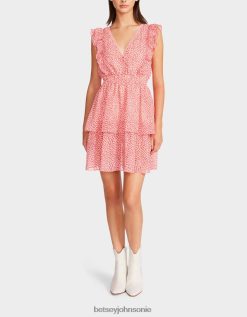 Betsey Johnson Women Queen Of Hearts Chiffon Mini Dress Pink Clothing X2J0V4293 Betsey Johnson Jewelry