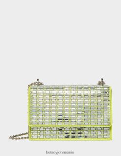 Betsey Johnson Women Shine On Convertible Flap Bag Citron Accessories X2J0V4239 Betsey Johnson Jewelry
