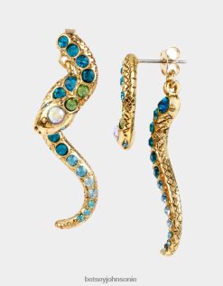 Betsey Johnson Women Slithering Snake Earrings Blue Jewelry X2J0V4332 Betsey Johnson Jewelry
